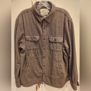 Grayers Men's Brown Button-Up Shirt Jacket